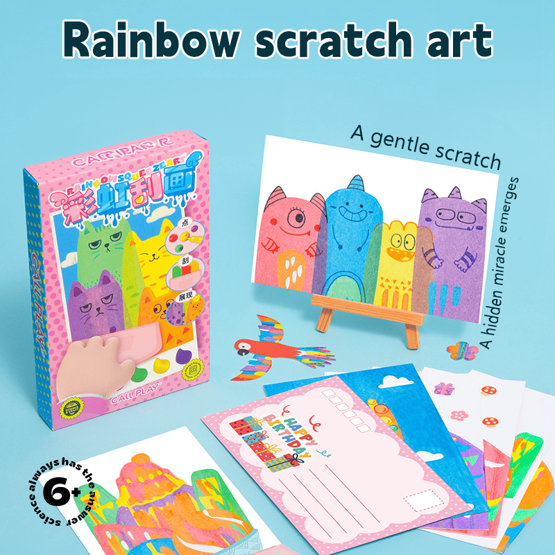 DIY Rainbow Scratch Art Kit