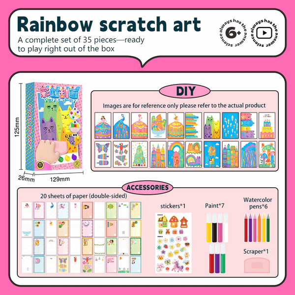 DIY Rainbow Scratch Art Kit