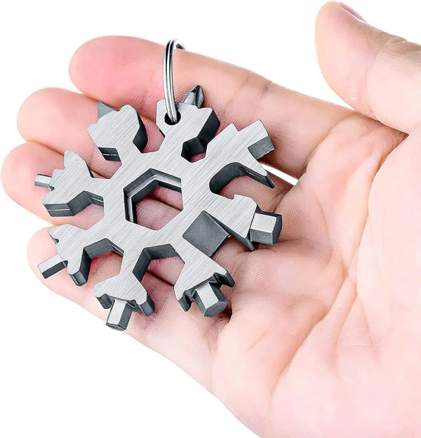 Hexa Screwdriver | Multi-functional 18 In 1 Tool | Stainless Steel Snowflake | Flat Phillips Screwdriver Kit with Ring For Adjustment