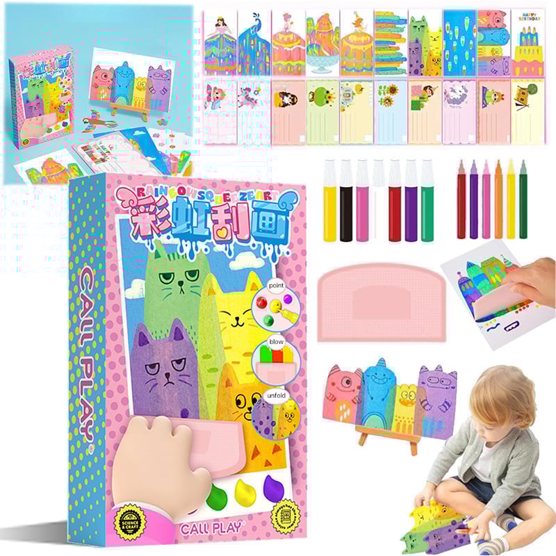 DIY Rainbow Scratch Art Kit