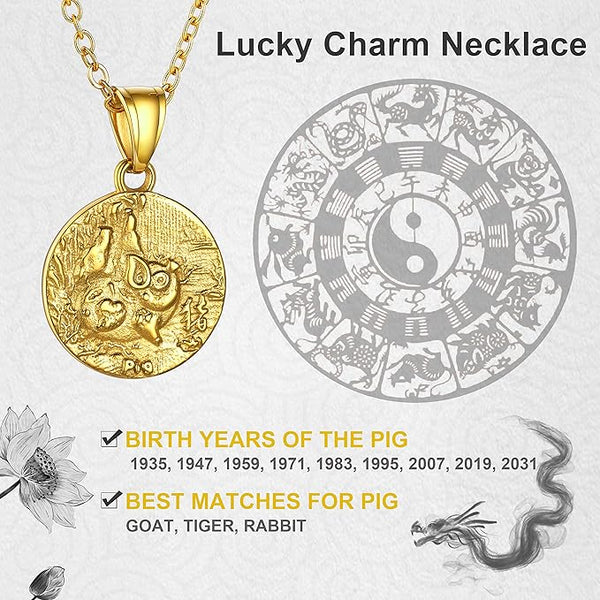 18K Gold Plated Zodiac Sign Necklace ✨💫 (Lucky Charm) Ring