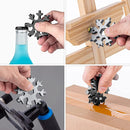 Hexa Screwdriver | Multi-functional 18 In 1 Tool | Stainless Steel Snowflake | Flat Phillips Screwdriver Kit with Ring For Adjustment