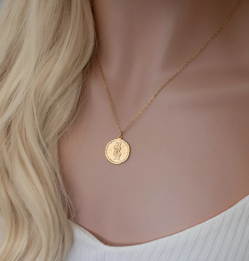 18K Gold Plated Zodiac Sign Necklace ✨💫 (Lucky Charm) Ring