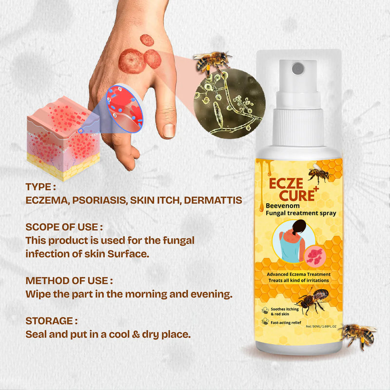 Eczecure+™ Bee Venom Fungal Treatment Spray 🐝✨(Buy 1 Get 1 Free🔥)