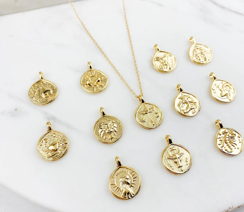 18K Gold Plated Zodiac Sign Necklace ✨💫 (Lucky Charm) Ring
