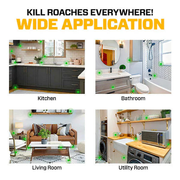 Natural Cockroach Killer for Kitchens, Bathrooms, and Cabinets with Free Essence Spray